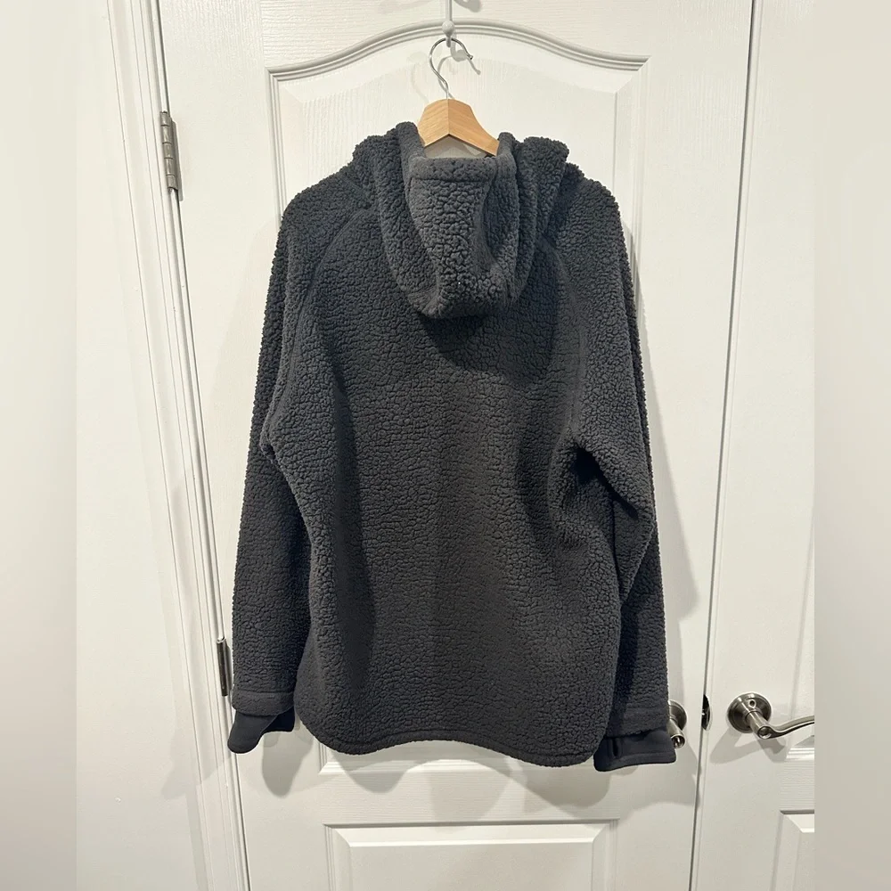 C9 Champion Men's Sherpa Lined Fleece Hooded Jacket - Charcoal Grey, Large